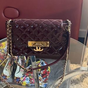 COPY - Gorgeous burgundy Chanel patent leather bag purchased in Paris… original…